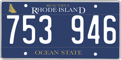RI license plate 753946