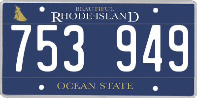 RI license plate 753949