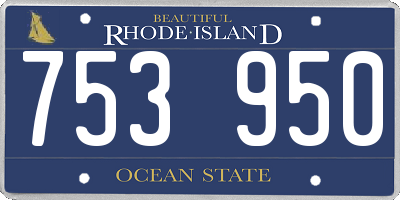 RI license plate 753950