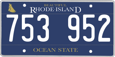 RI license plate 753952