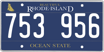 RI license plate 753956