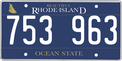 RI license plate 753963
