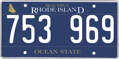 RI license plate 753969