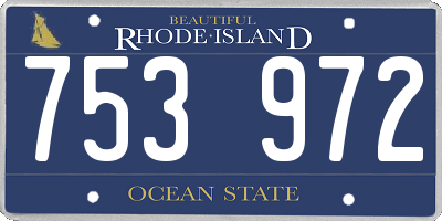 RI license plate 753972