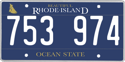 RI license plate 753974