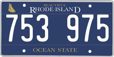 RI license plate 753975