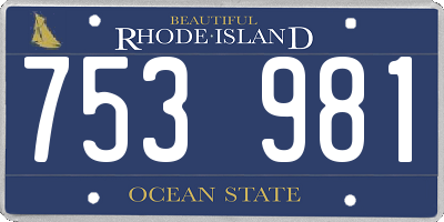 RI license plate 753981