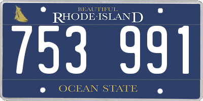 RI license plate 753991