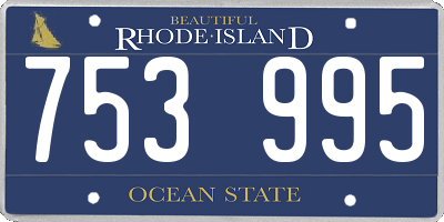 RI license plate 753995