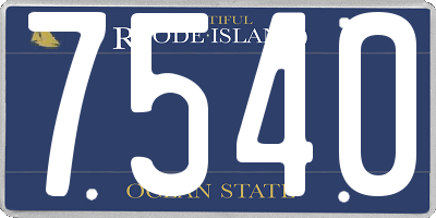 RI license plate 7540