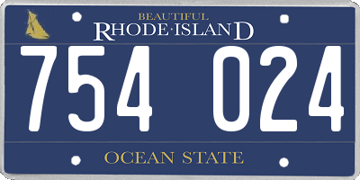 RI license plate 754024