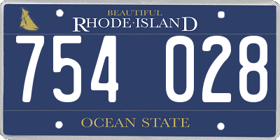 RI license plate 754028