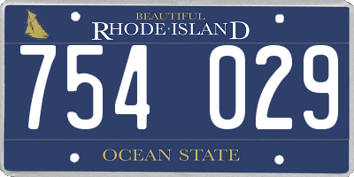 RI license plate 754029