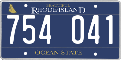 RI license plate 754041