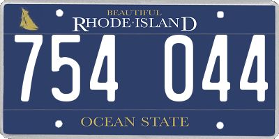 RI license plate 754044
