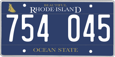 RI license plate 754045