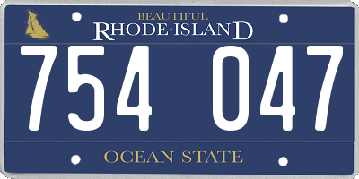 RI license plate 754047