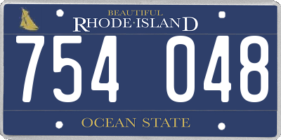 RI license plate 754048