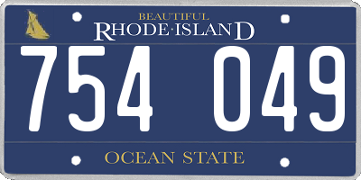 RI license plate 754049
