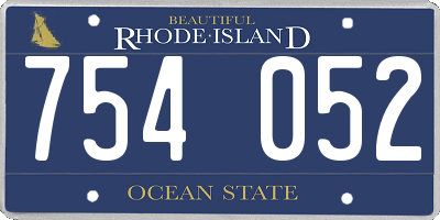 RI license plate 754052