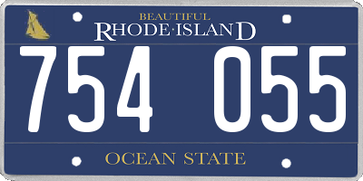 RI license plate 754055
