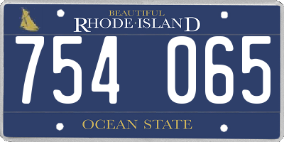 RI license plate 754065