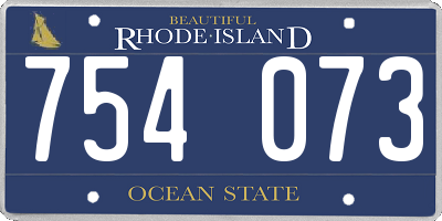 RI license plate 754073