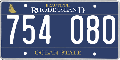 RI license plate 754080