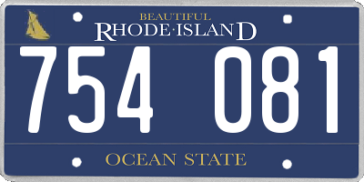 RI license plate 754081