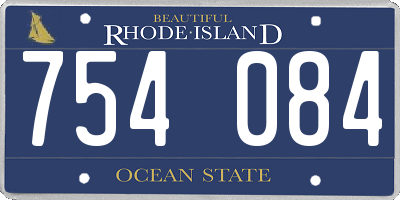 RI license plate 754084