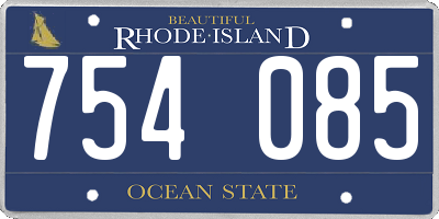 RI license plate 754085