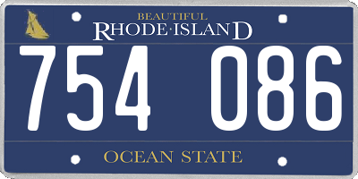 RI license plate 754086
