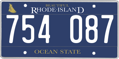 RI license plate 754087