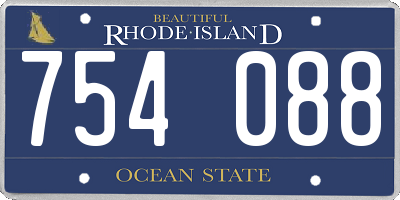 RI license plate 754088