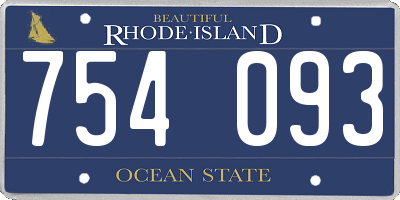 RI license plate 754093