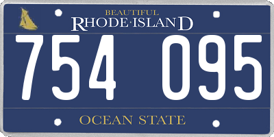 RI license plate 754095