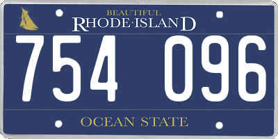 RI license plate 754096