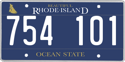 RI license plate 754101