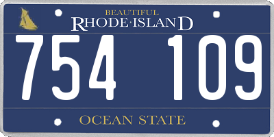 RI license plate 754109