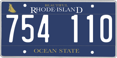 RI license plate 754110