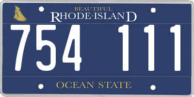 RI license plate 754111