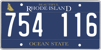 RI license plate 754116