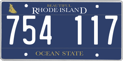 RI license plate 754117