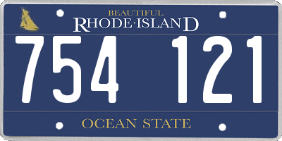 RI license plate 754121