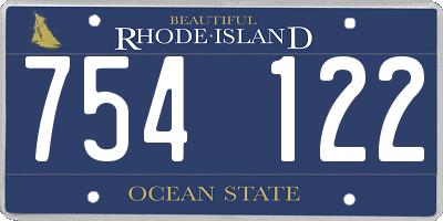 RI license plate 754122