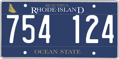 RI license plate 754124