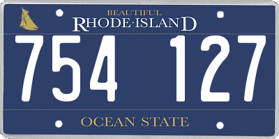 RI license plate 754127