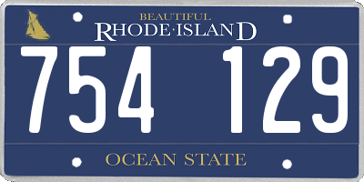 RI license plate 754129