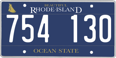 RI license plate 754130