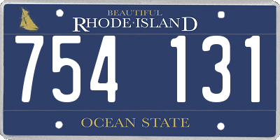 RI license plate 754131